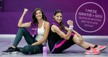 Curves ti tiene forte "Unisciti ora e ottieni 1 MESE GRATIS +50% QUOTA DI SERVIZIO PER TE E UNA AMICA”